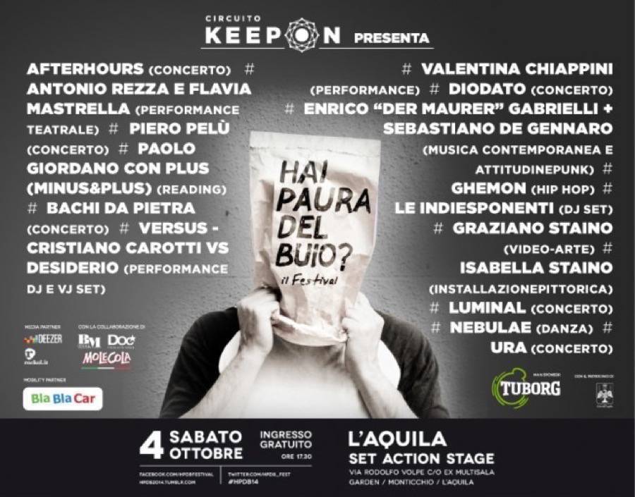 KeepOn_HPDB_LAquila-2014_hai paura del buio-festival