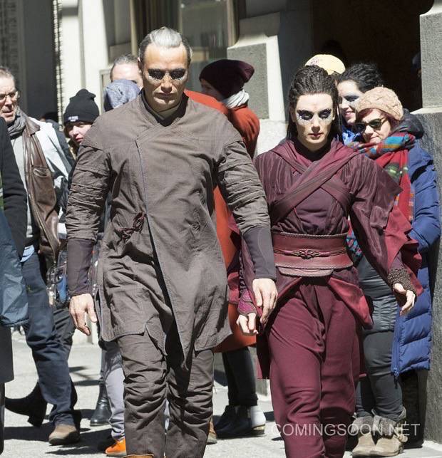On location with 'Doctor Strange' filming in New York City