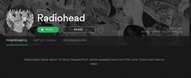 radiohead spotify